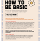 How To Be Basic: Workshop Kit